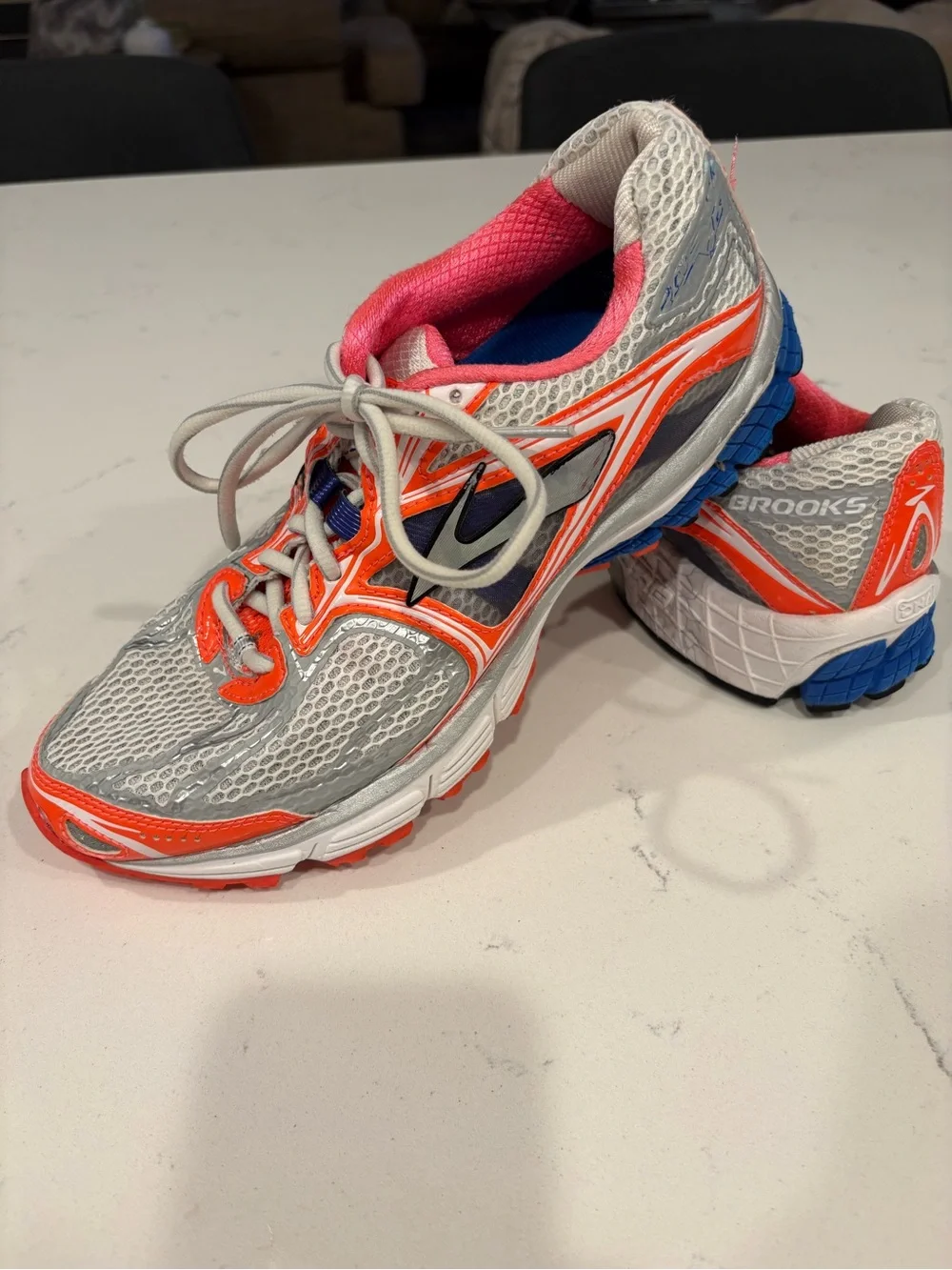 Brooks Women’s Ravenna 5 Running Shoes - Gray, Orange, Pink, Blue